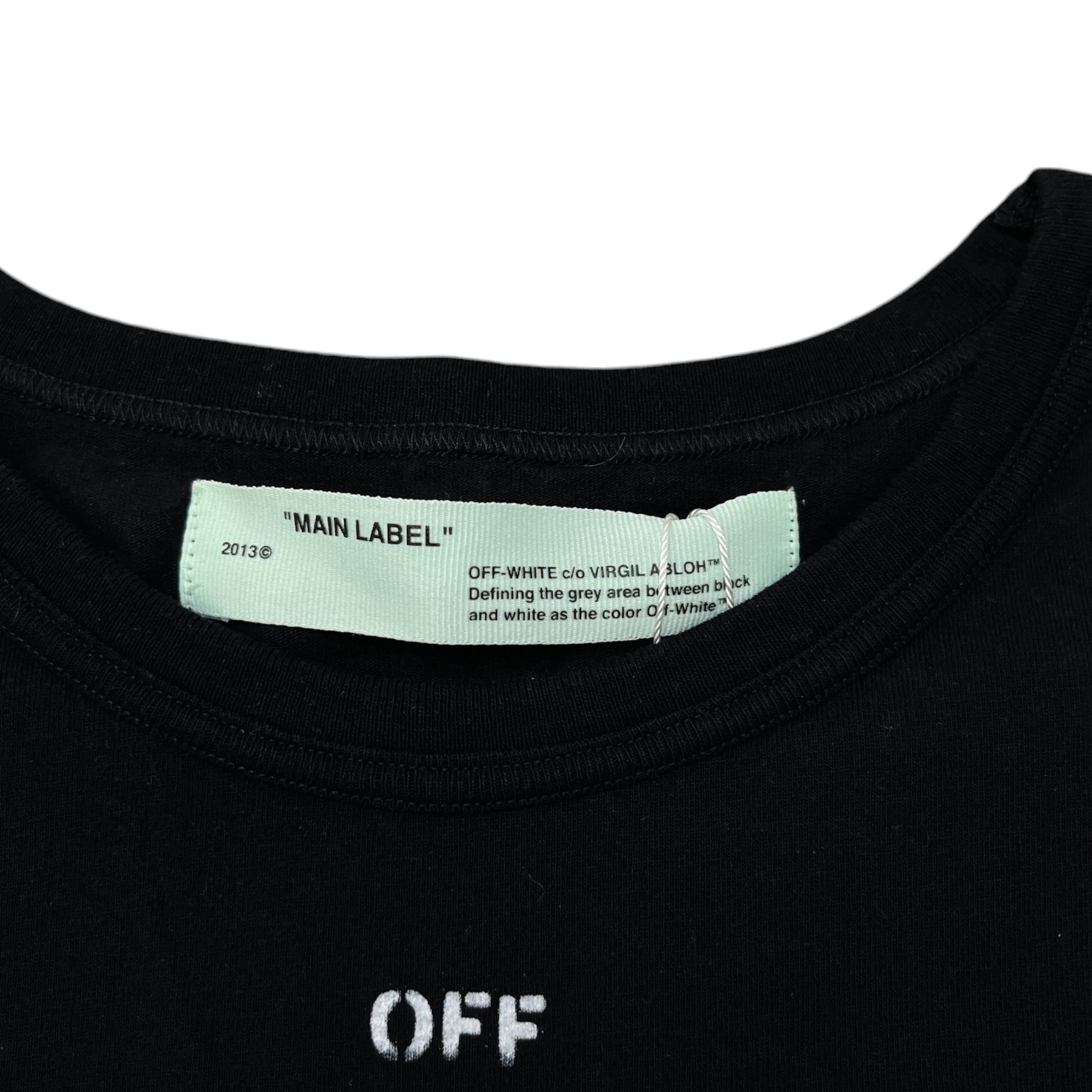 Men's Diagonal Logo T-Shirt Black Size L