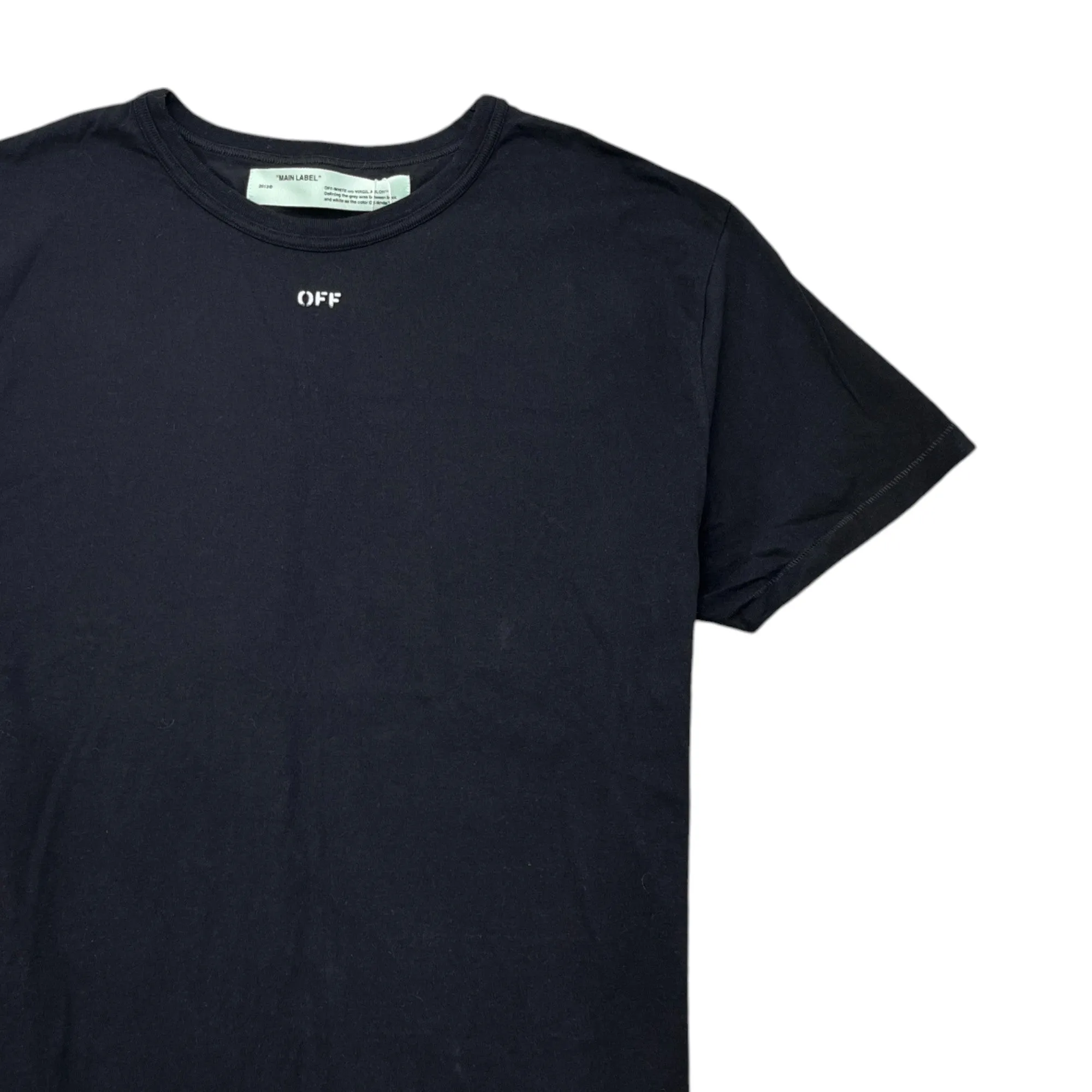 Men's Diagonal Logo T-Shirt Black Size L