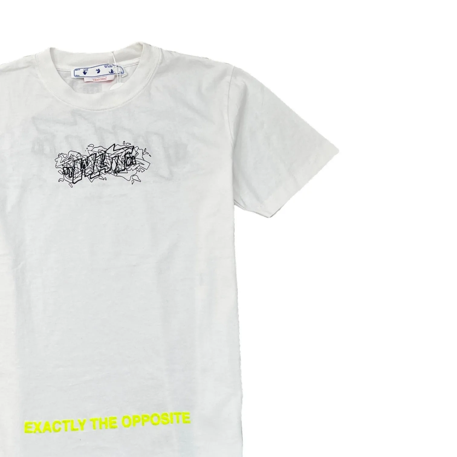 Men's Graffiti Logo T-Shirt White Size M