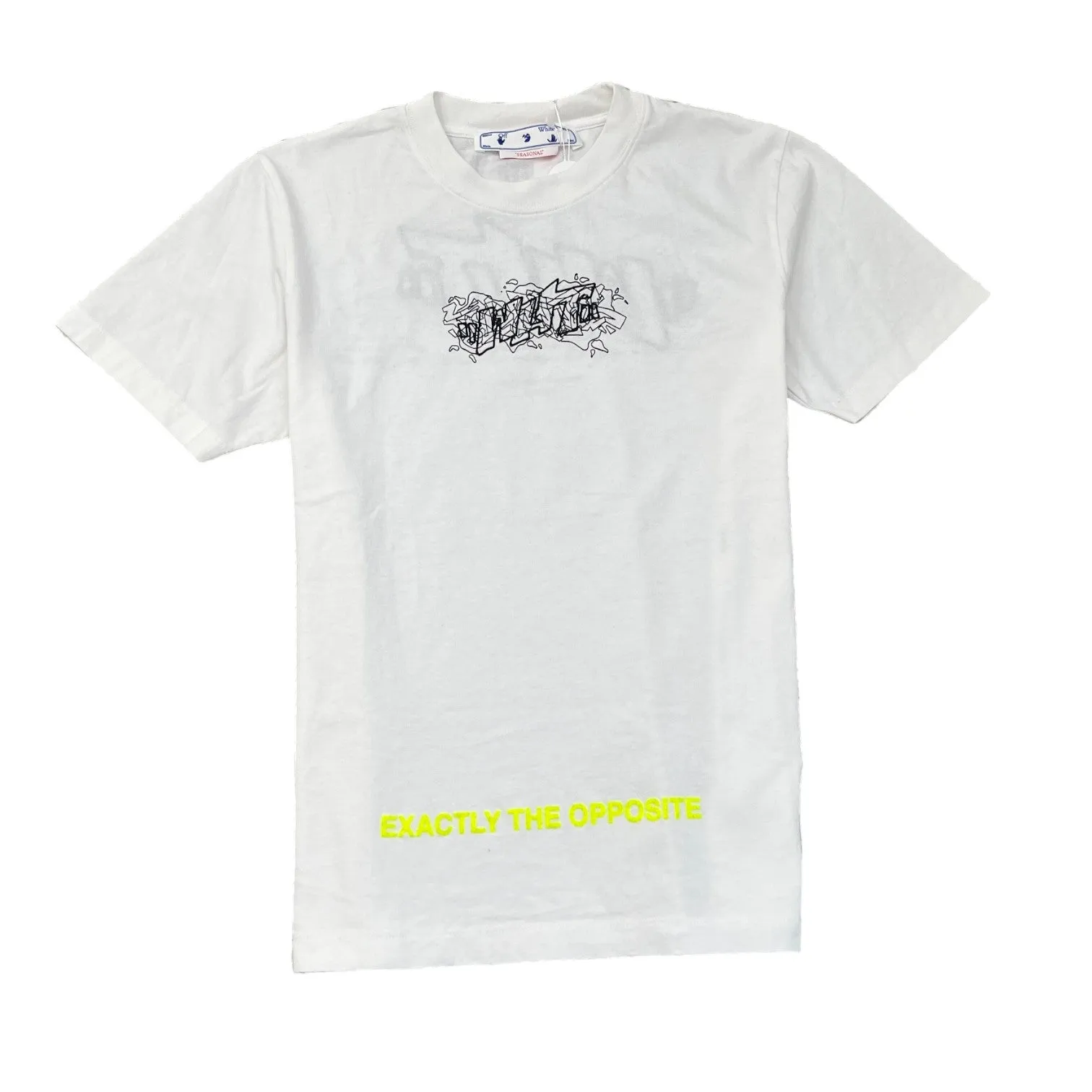 Men's Graffiti Logo T-Shirt White Size M