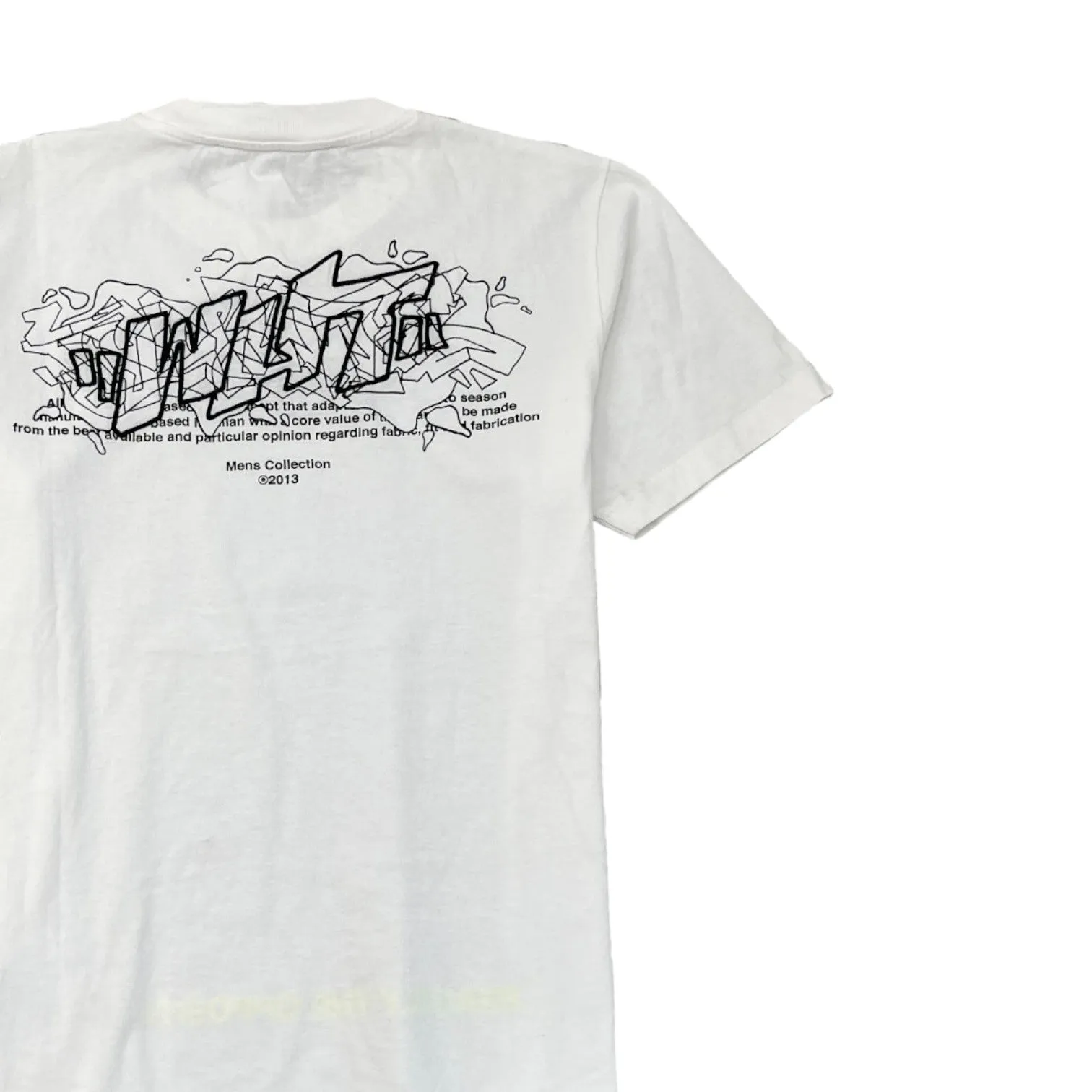 Men's Graffiti Logo T-Shirt White Size M