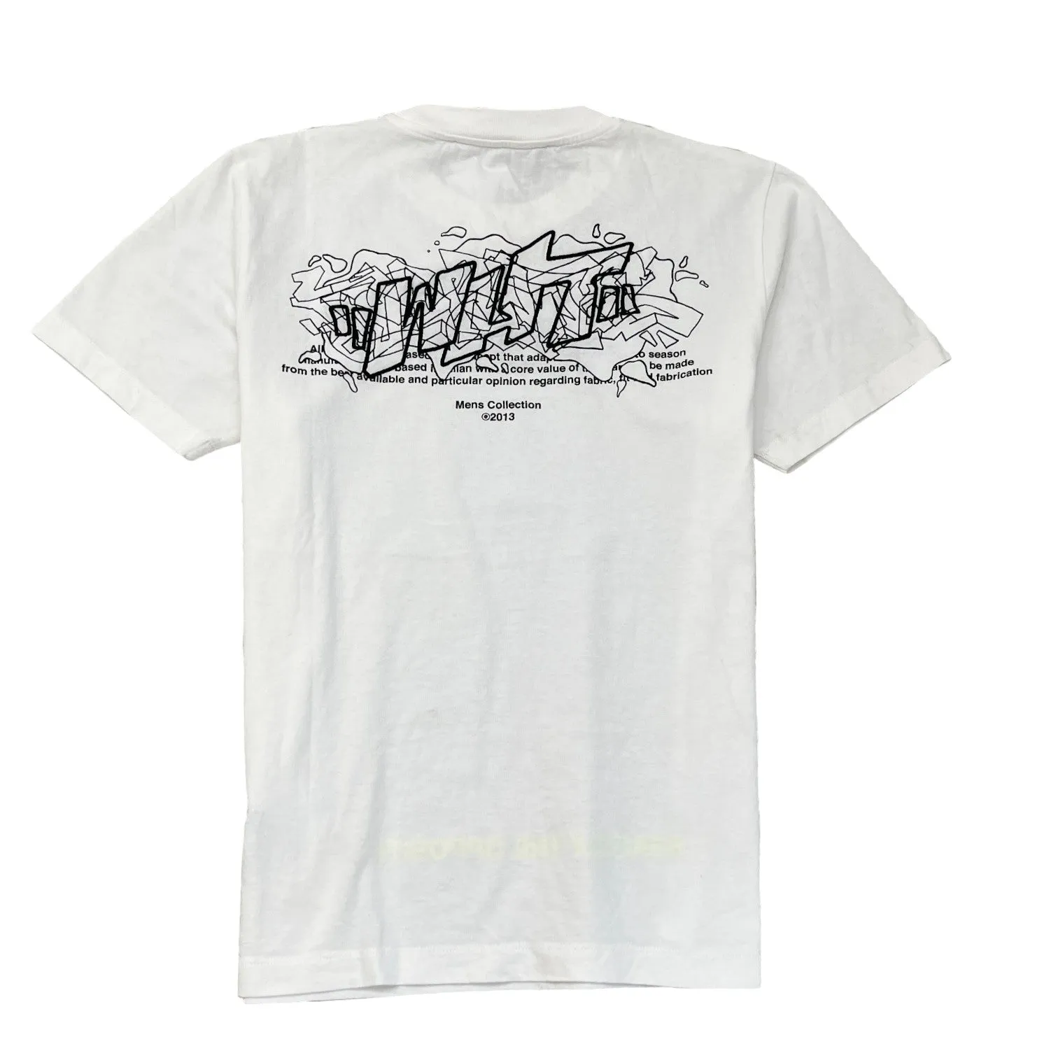 Men's Graffiti Logo T-Shirt White Size M