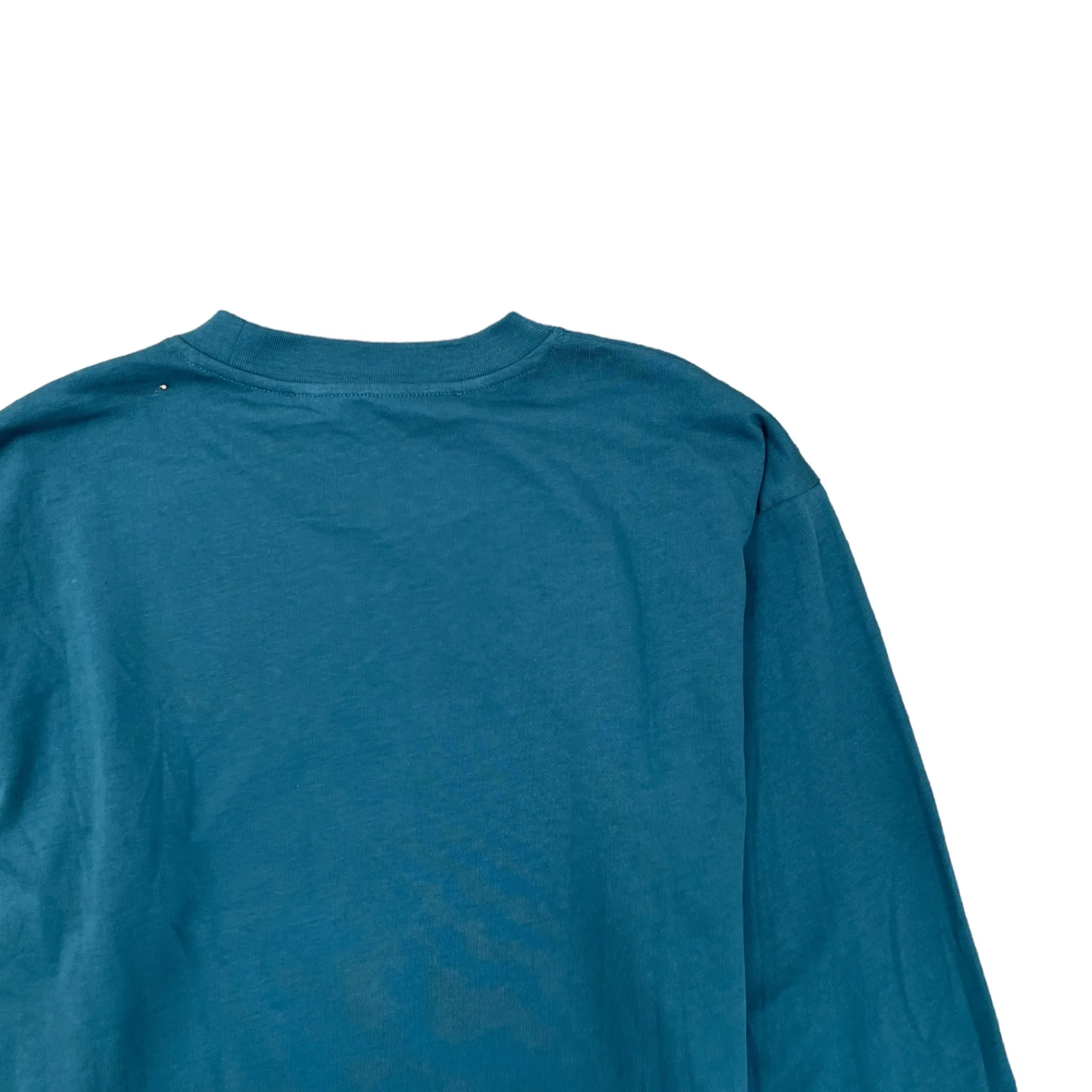 Men's Logo Long Sleeve T-Shirt Blue Size M