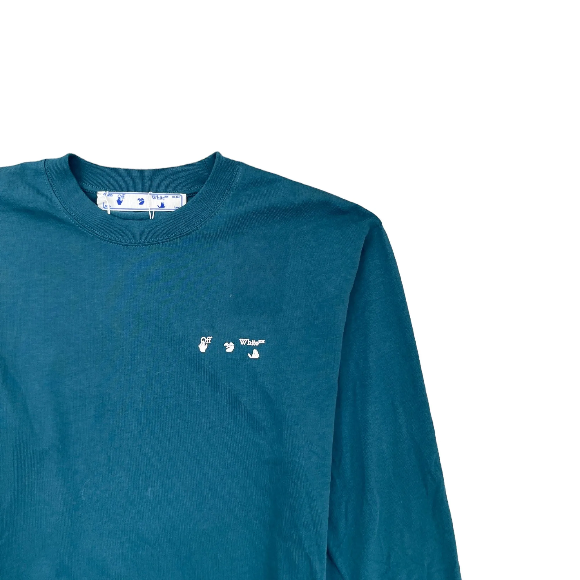 Men's Logo Long Sleeve T-Shirt Blue Size M