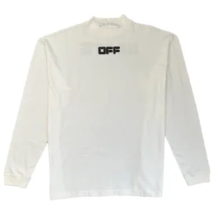 Men's Logo Long Sleeve T-Shirt White Size M