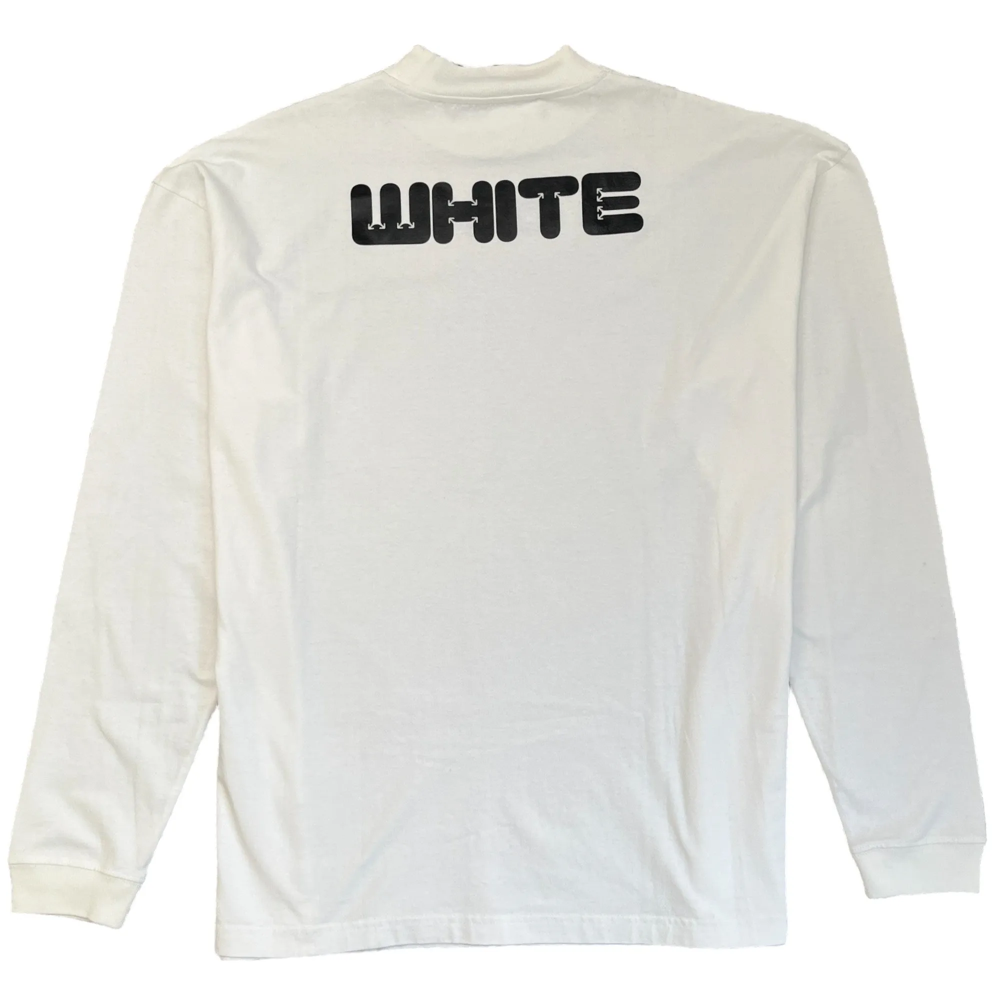 Men's Logo Long Sleeve T-Shirt White Size M
