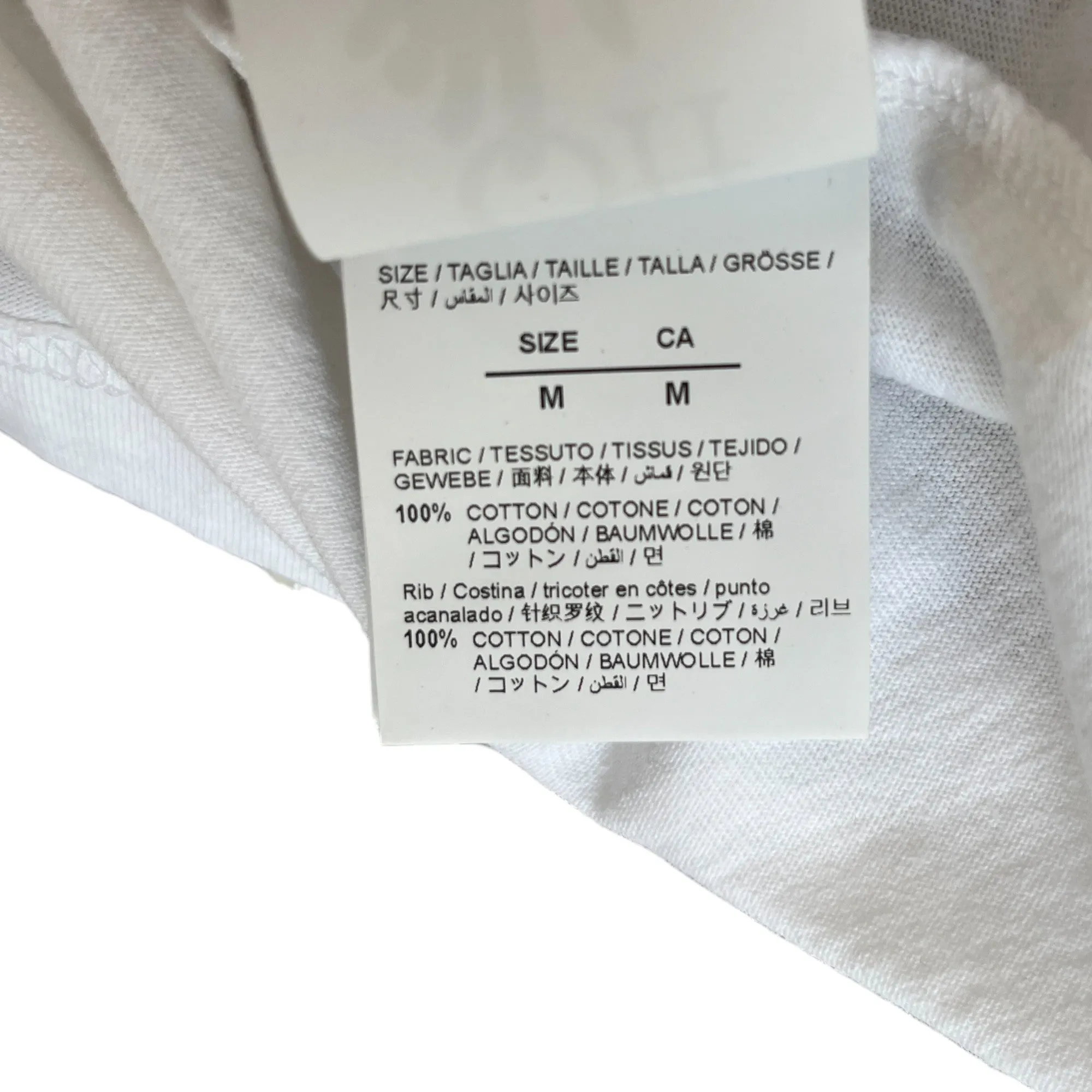Men's Logo Long Sleeve T-Shirt White Size M