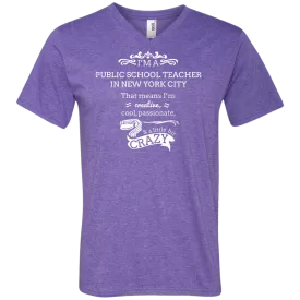 NYC Teacher Anvil Men's V-Neck T-Shirt