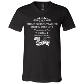 NYC Teacher Unisex Jersey V-Neck T-Shirt