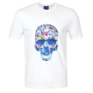 Paul Smith Reg Fit Skull T Shirt in White