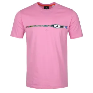 Paul Smith Zip T Shirt in Pink