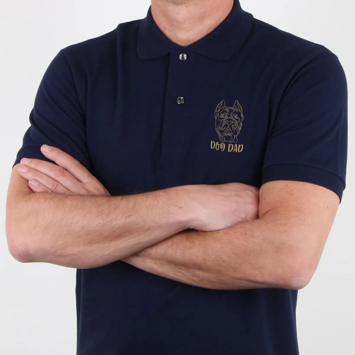 Personalized Cane Corso Dog Dad Embroidered Polo Shirt, Custom Polo Shirt with Dog Name, Cane Corso Gifts Dog Lovers