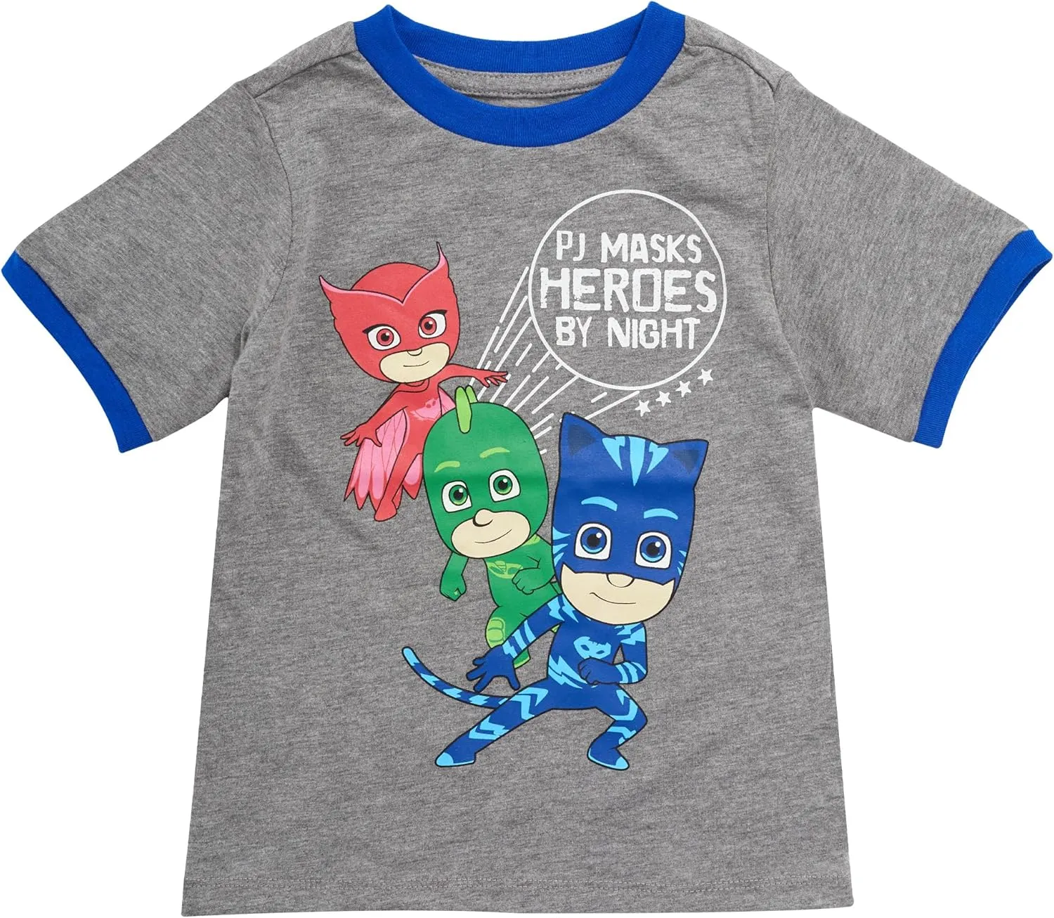 PJ Masks Toddler Boys T-Shirts 3-Pack Clothes for Boys Featuring Catboy, Gekko, and Owlette