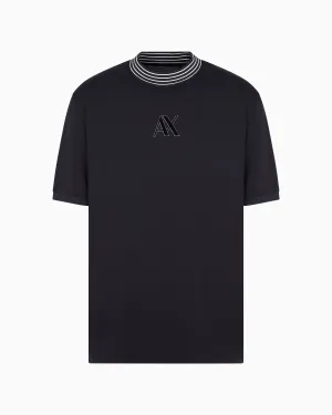 Regular Fit T-shirt With Striped (Navy) - 6DZTJCZJ9AZ1510
