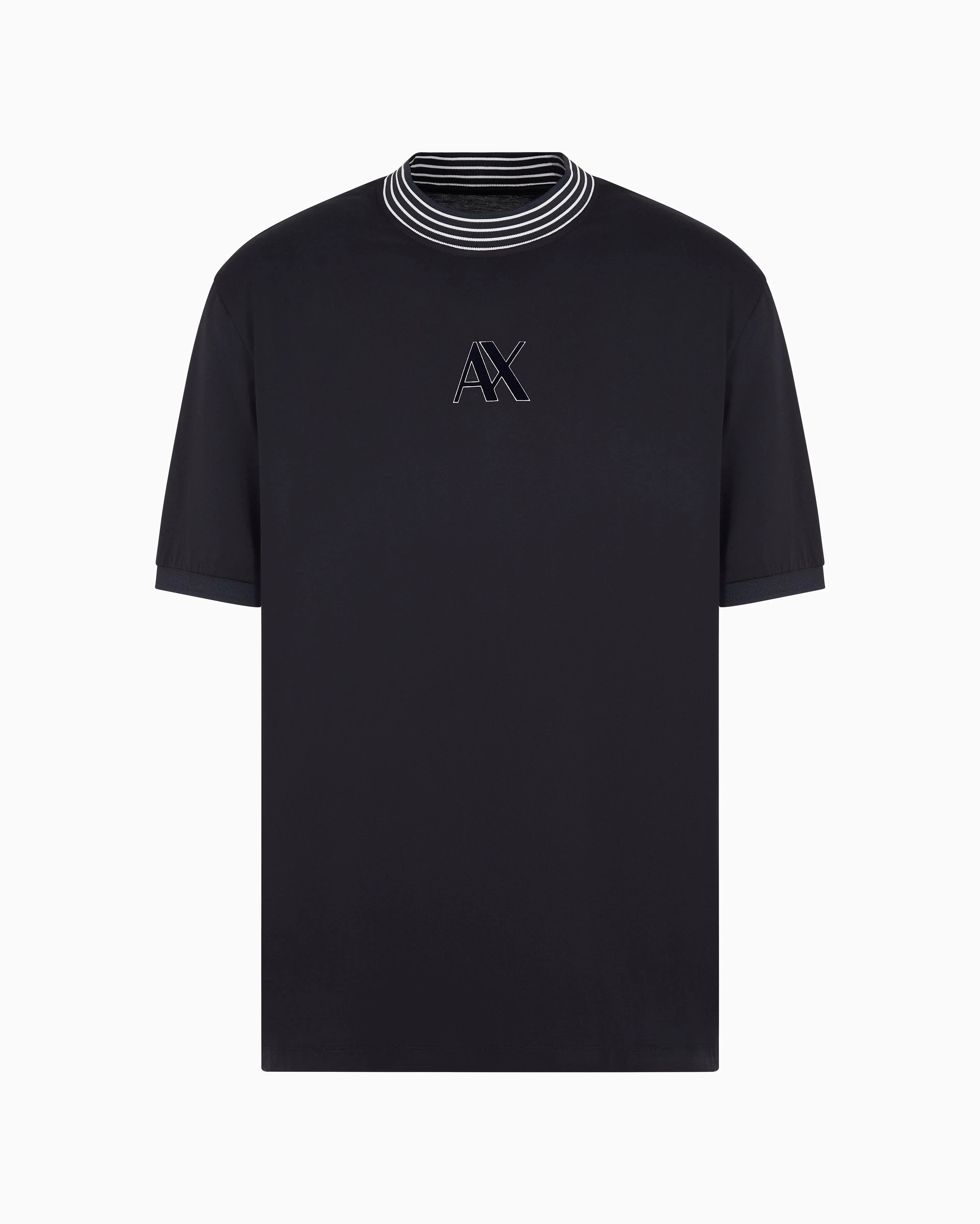 Regular Fit T-shirt With Striped (Navy) - 6DZTJCZJ9AZ1510