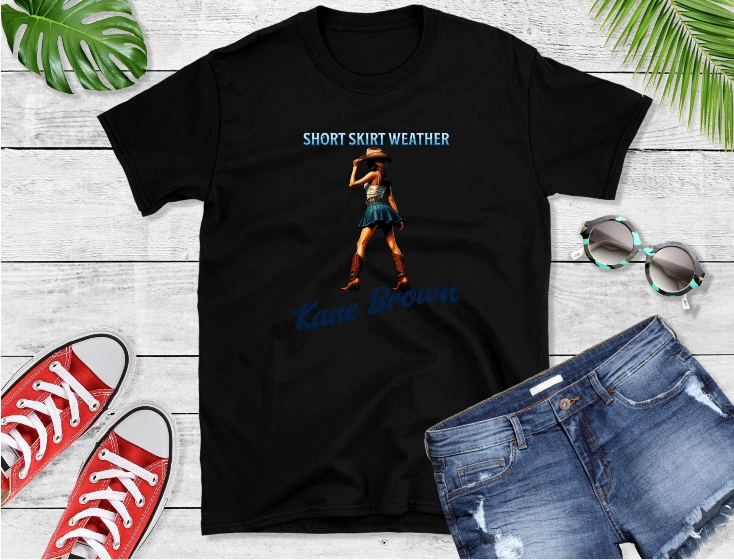 Short Skirt Weather T Shirt, Country Shirt, Tour Shirt, Festival Tee, Western T-shirt, Music Shirt, Concert T Shirt,