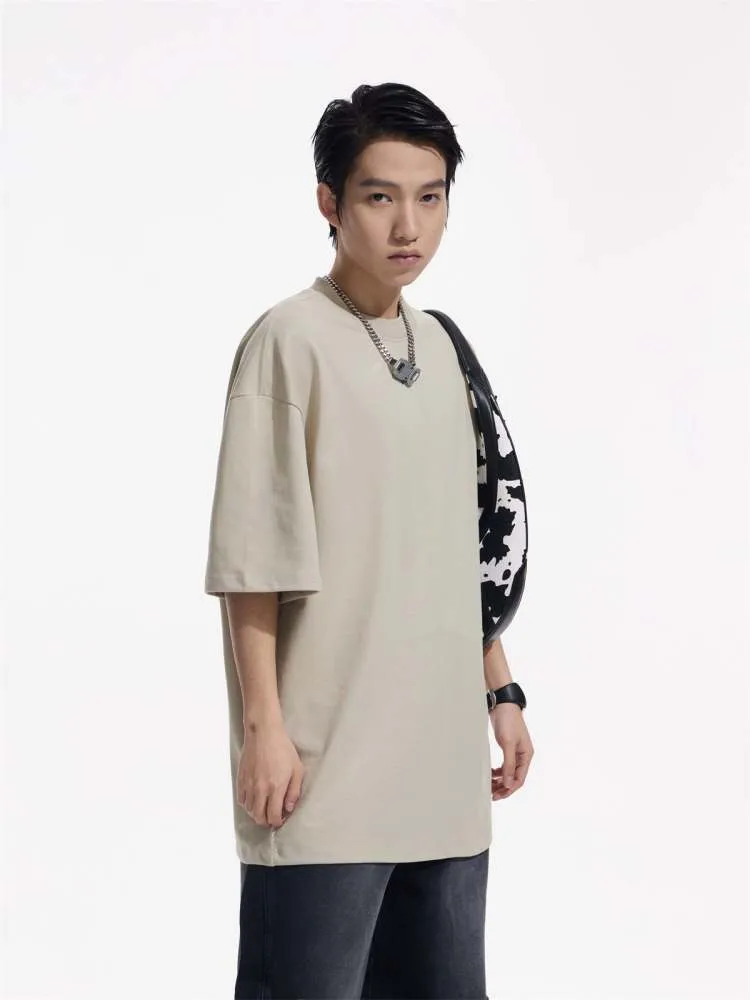 Solid Color Cotton Round Neck T-shirt【s0000006728】