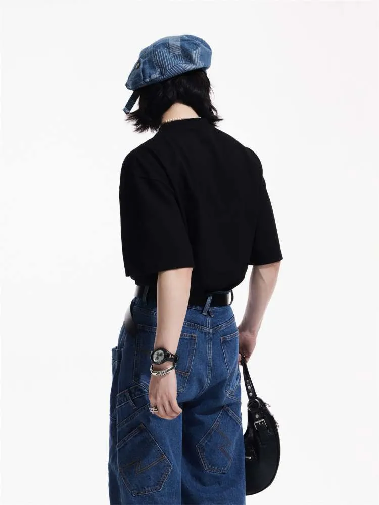 Solid Color Cotton Round Neck T-shirt【s0000006728】