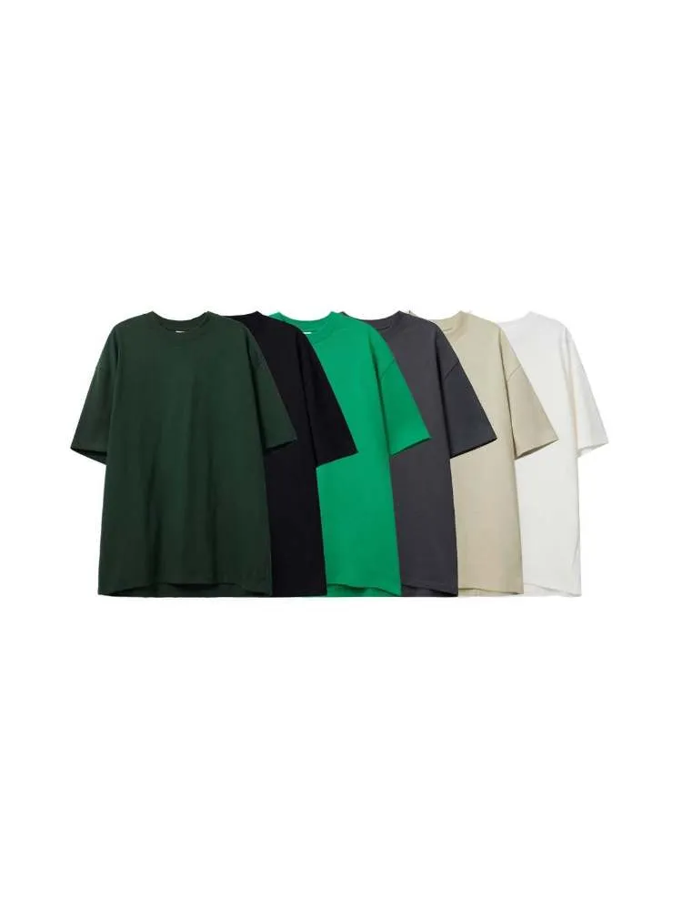 Solid Color Cotton Round Neck T-shirt【s0000006728】