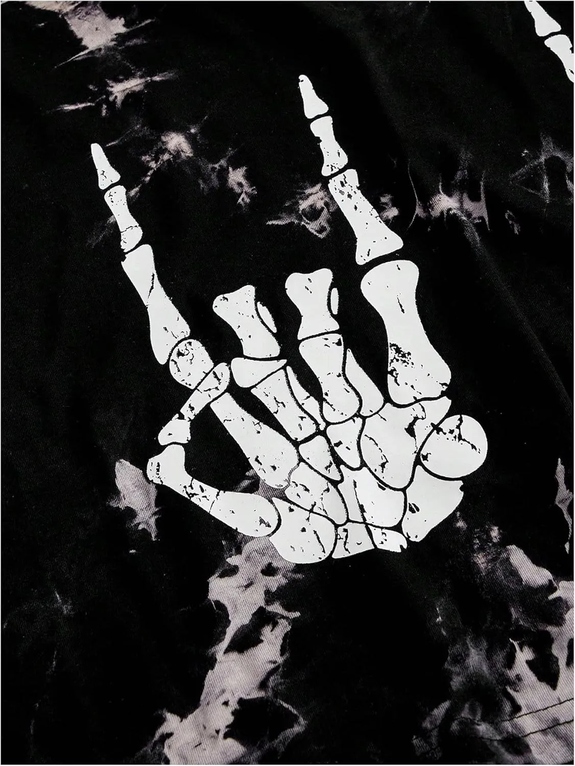SOLY HUX Women's Plus Size T Shirt Tie Dye Skull Graphic Print Half Sleeve Tee Crop Tops