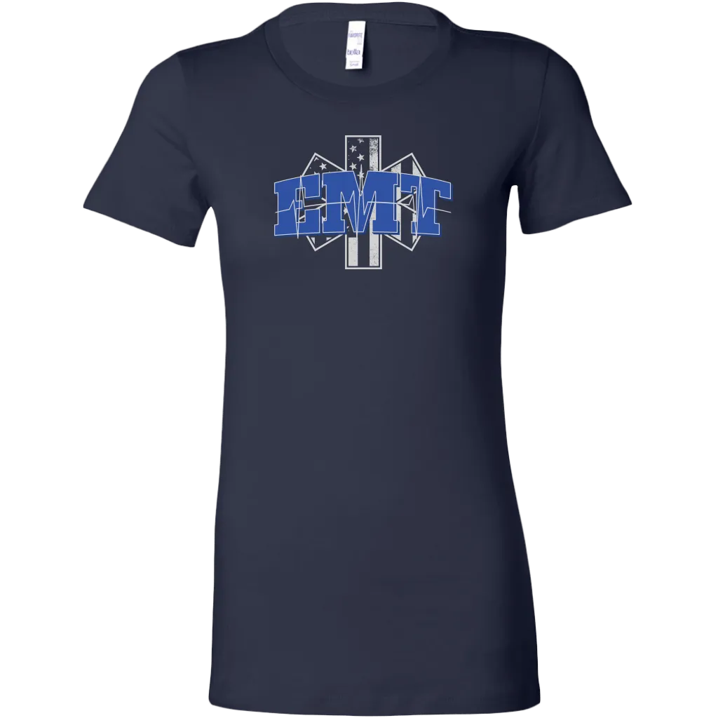 Star of Life EKG Heartbeat Line EMT Women's T-shirt