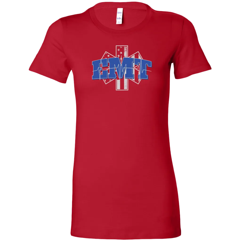 Star of Life EKG Heartbeat Line EMT Women's T-shirt