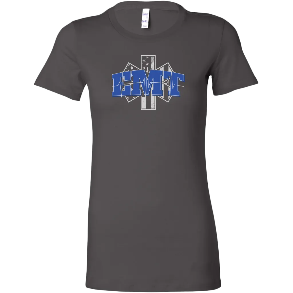 Star of Life EKG Heartbeat Line EMT Women's T-shirt
