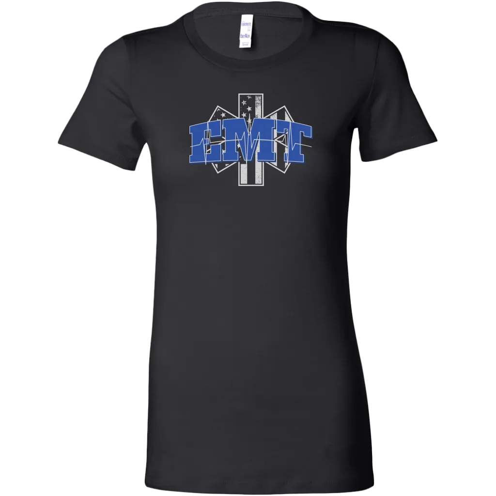 Star of Life EKG Heartbeat Line EMT Women's T-shirt