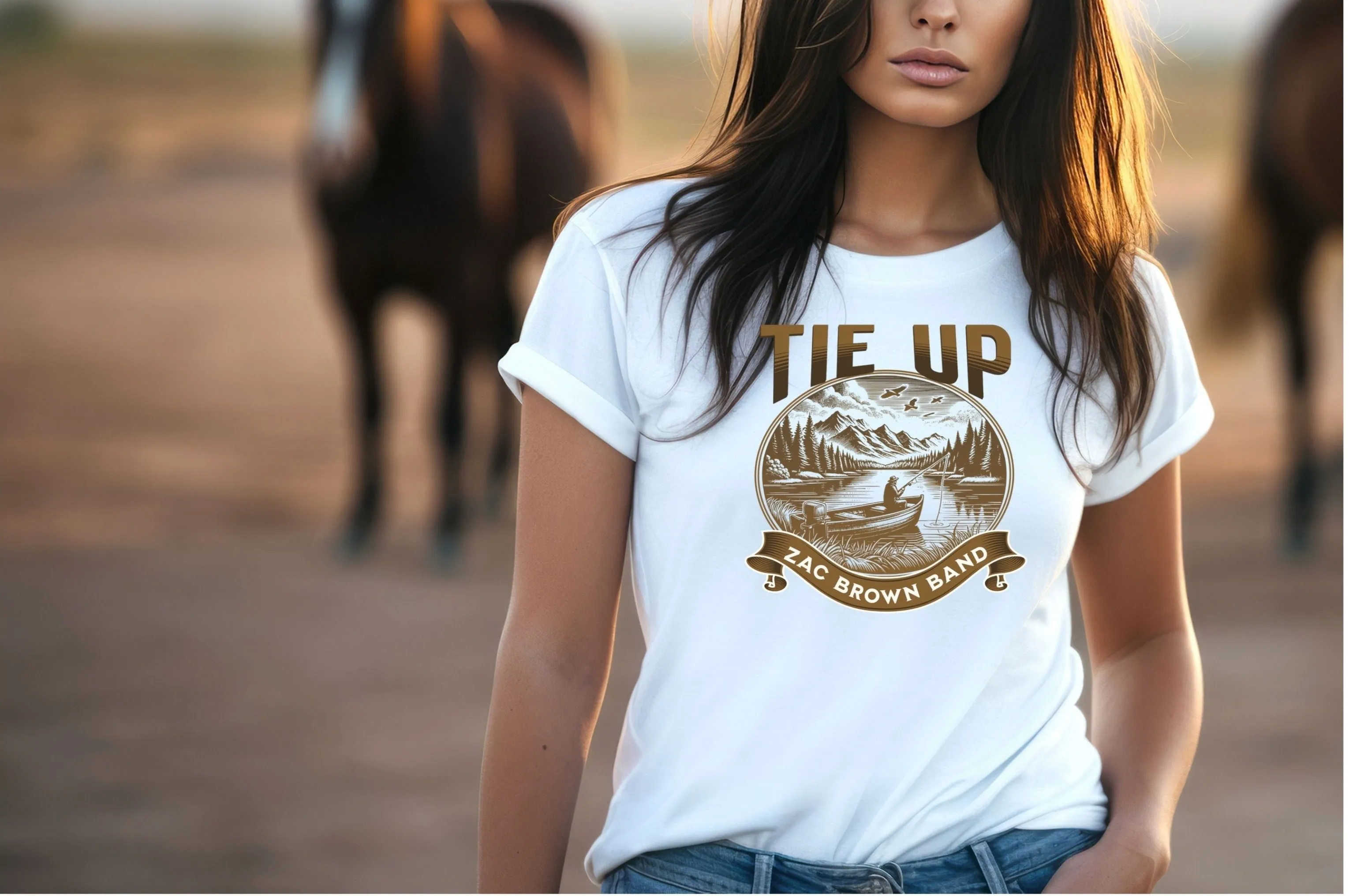 Tie Up T-Shirt, Country Shirt, Tour Shirt, Festival Tee, Western T-shirt, Concert T Shirt