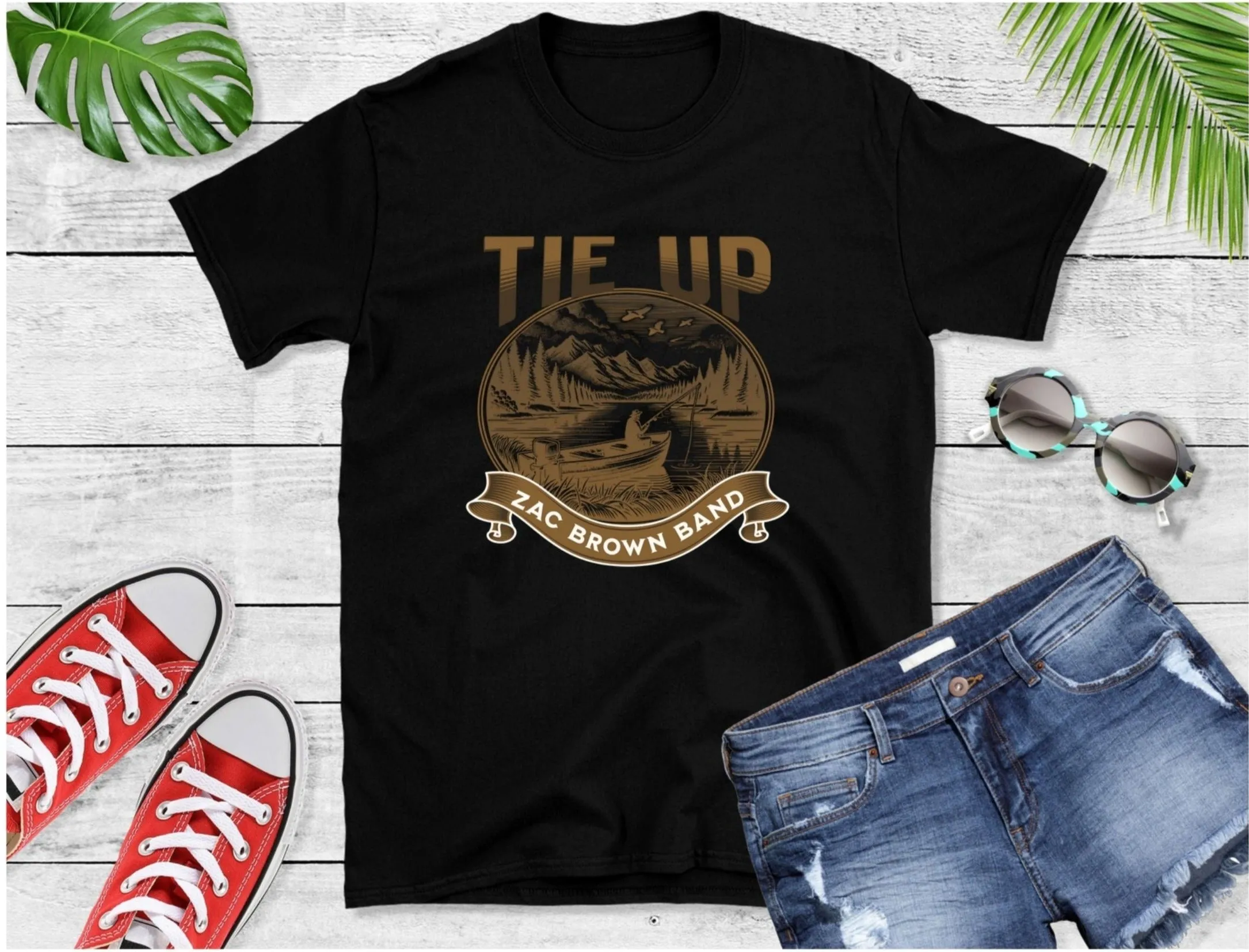 Tie Up T-Shirt, Country Shirt, Tour Shirt, Festival Tee, Western T-shirt, Concert T Shirt