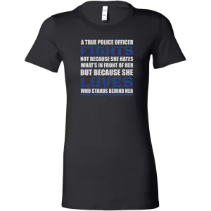 True Police Officer Thin Blue Line Women's T-Shirt