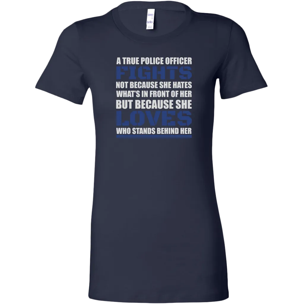 True Police Officer Thin Blue Line Women's T-Shirt