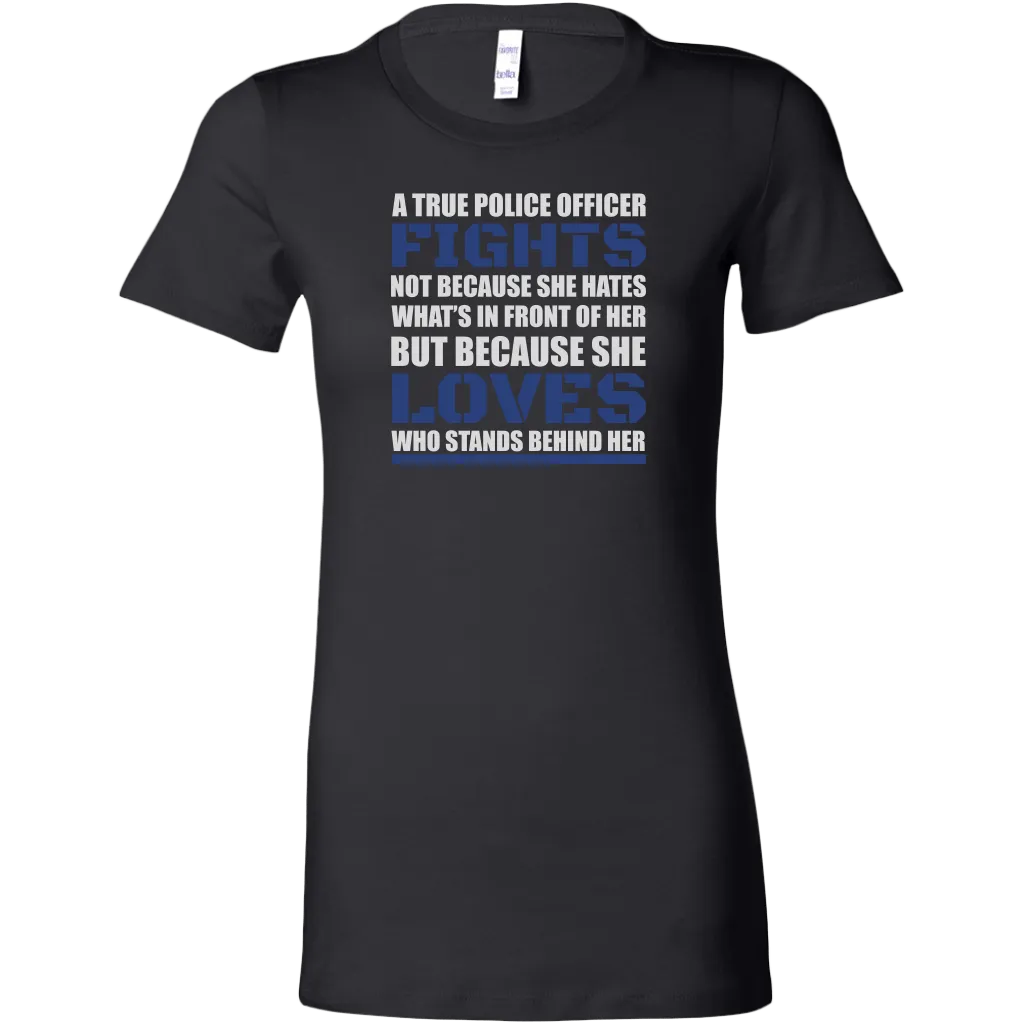 True Police Officer Thin Blue Line Women's T-Shirt