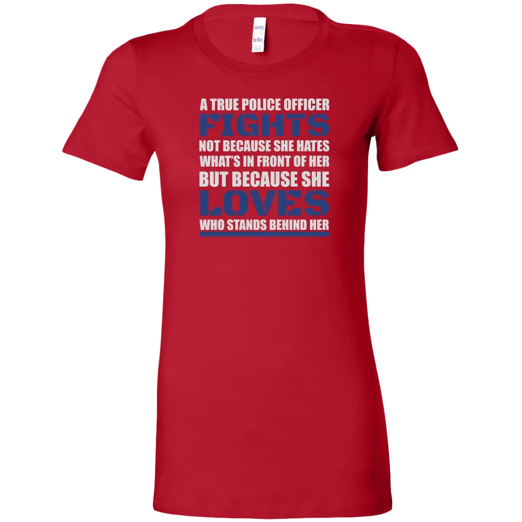 True Police Officer Thin Blue Line Women's T-Shirt