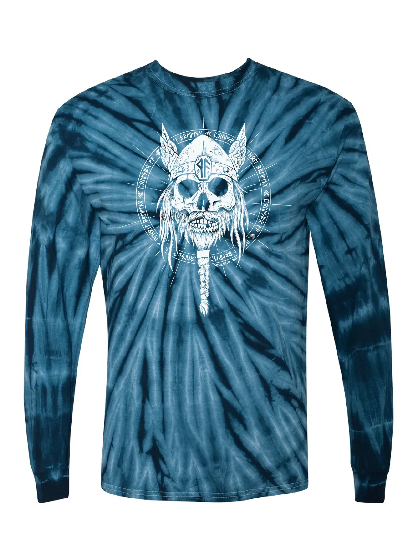 Valhöll Brewing Skullface · Tie-Dye Long Sleeve Tee