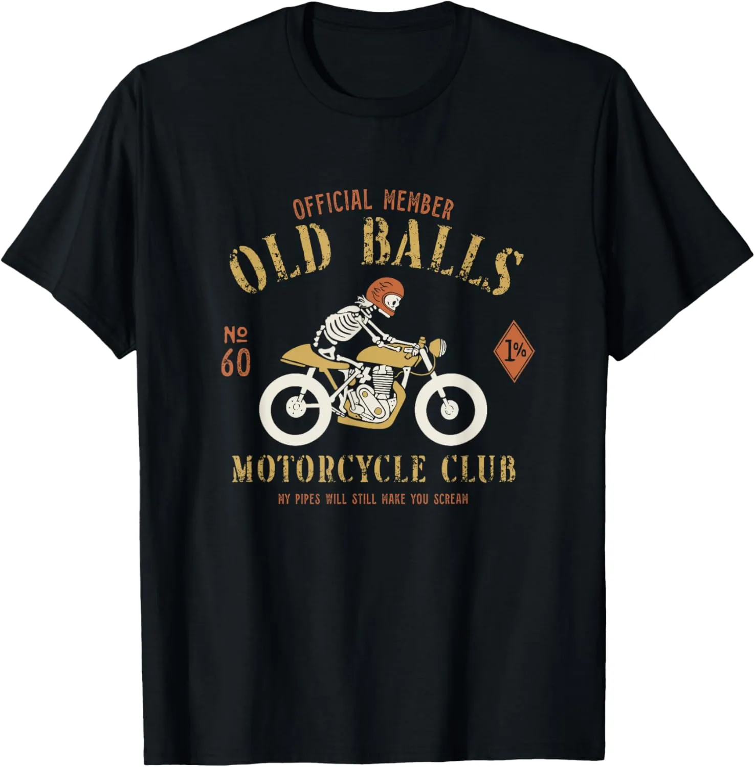 Vintage Motorcycle Biker for Men's 60th Birthday T-Shirt