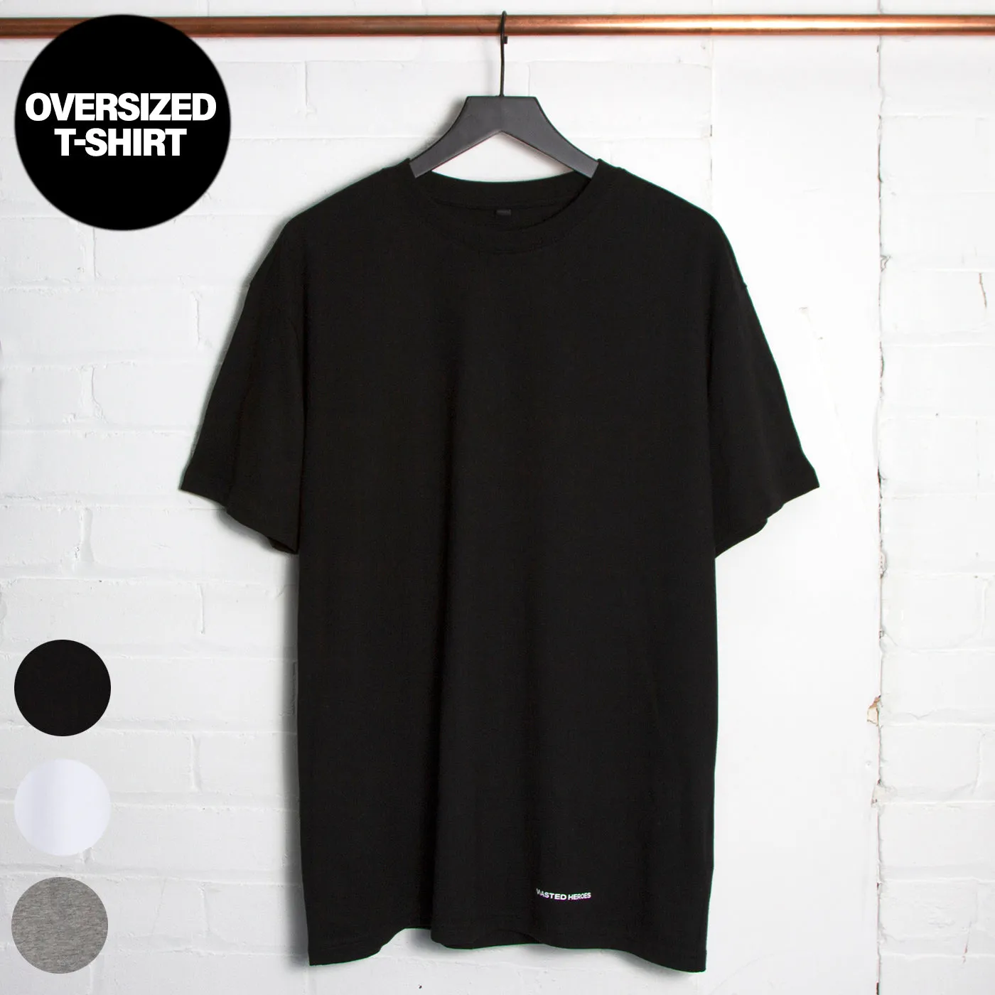 Wasted Heroes Logo - Tshirt - Black/Grey/White