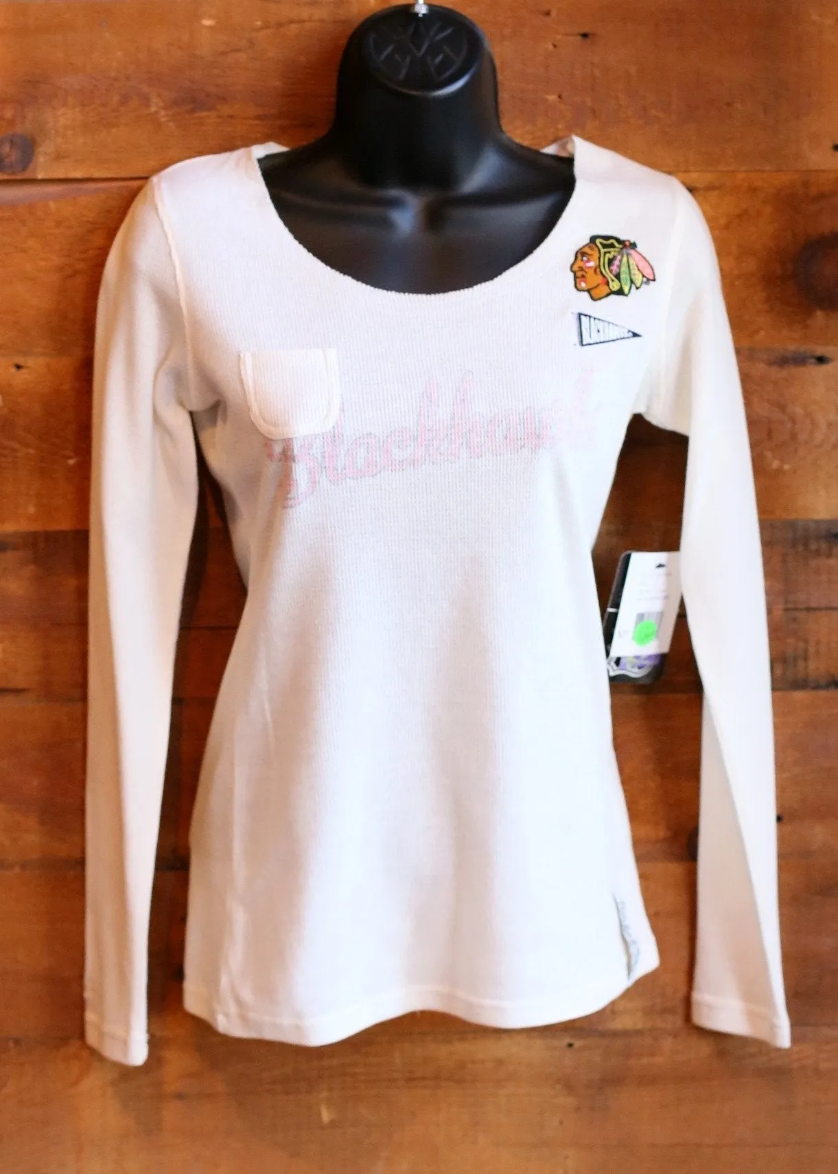 Women's Chicago Blackhawks White Long Sleeve T Shirt
