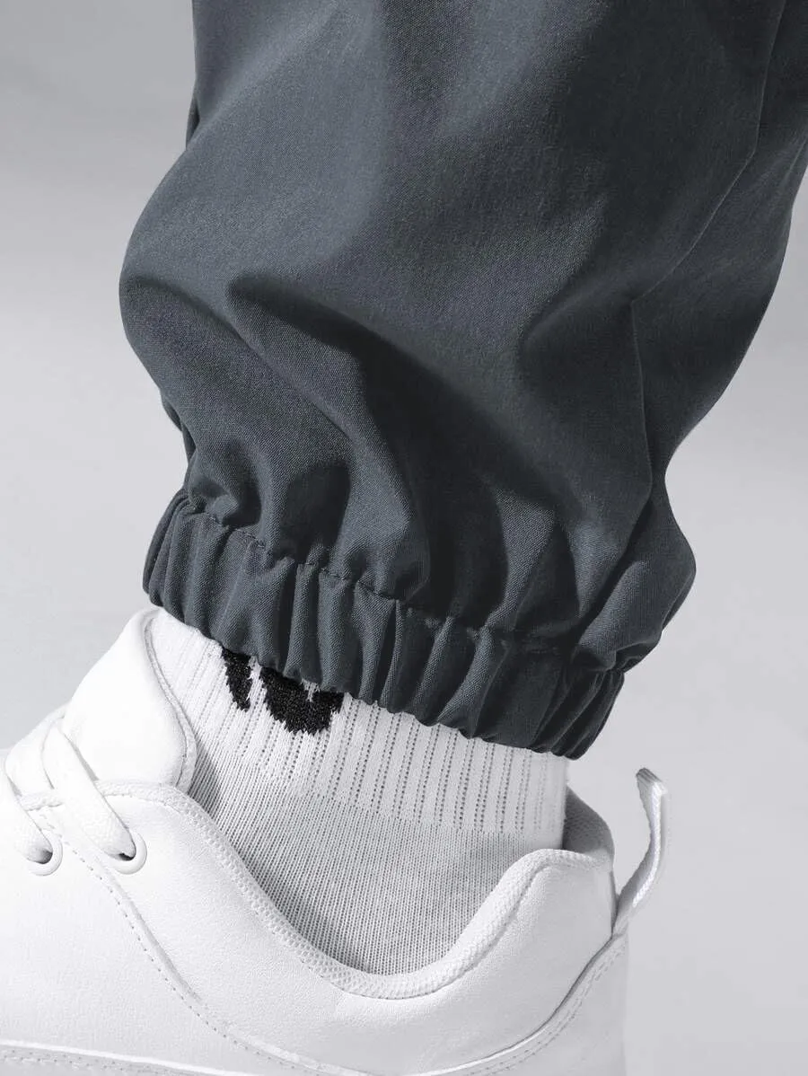 ZAFUL Men's Jogger Cargo Pant Elastic Waist Drawstring Straight Leg Sweatpants Lightweight Casual Trousers with Pockets