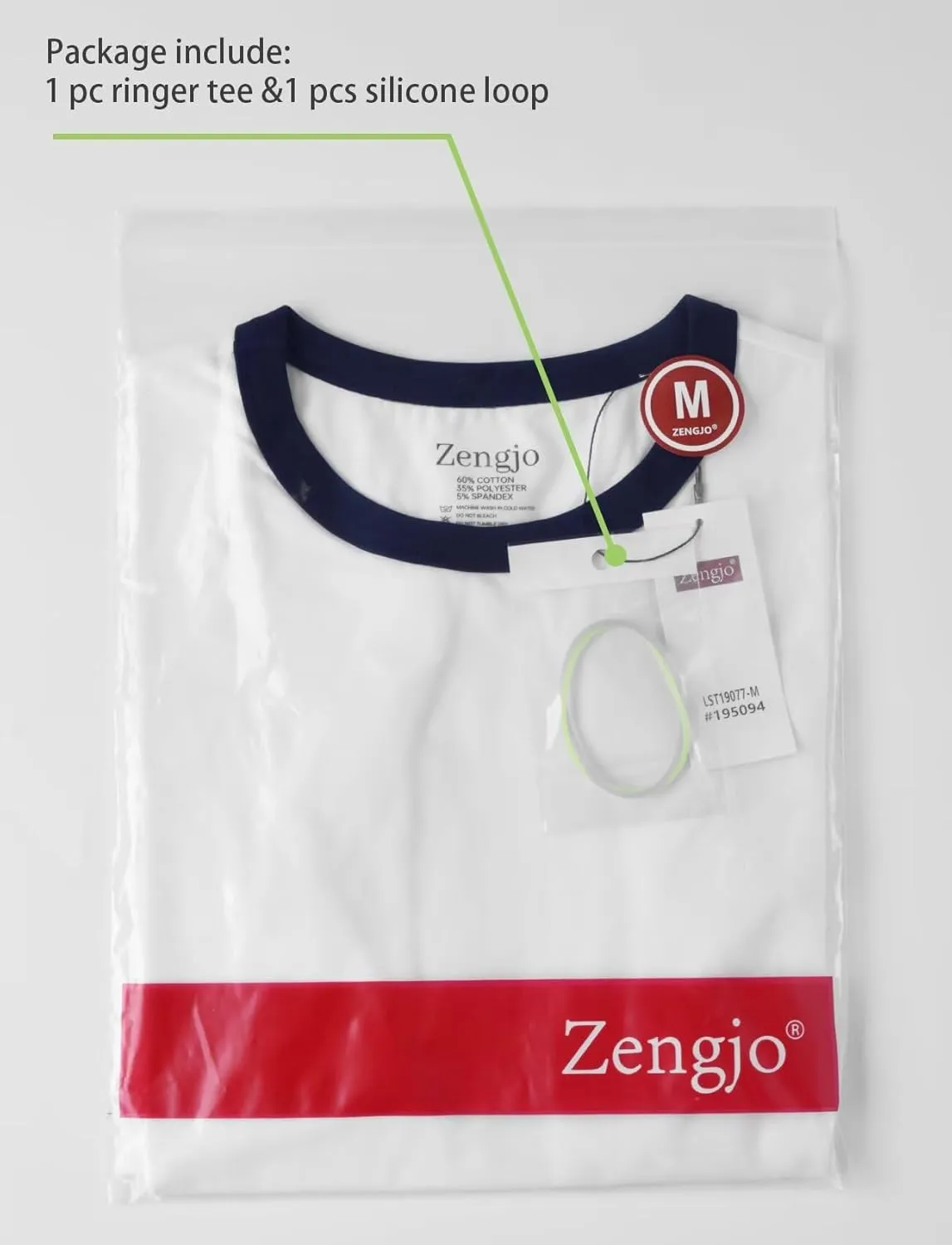 Zengjo Ringer Tee Women Crewneck Short Sleeve Plain Retro T-Shirt Crop Top